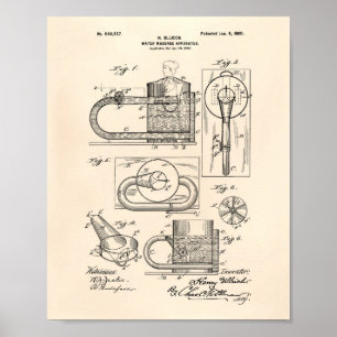 Poster Art vieux Peper de brevet de l'appareillage de