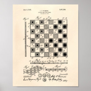 Poster Art vieux Peper de brevet de l'échiquier 1923