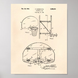 Poster Art vieux Peper de brevet du but 1944 de