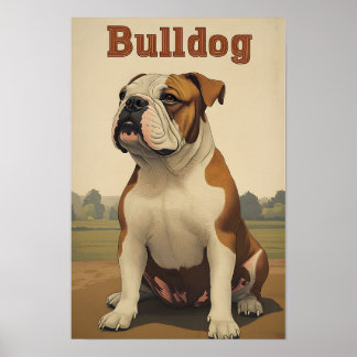 Poster Art Vintage Bulldog