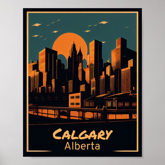 Poster Art Vintage de Calgary (Devant)