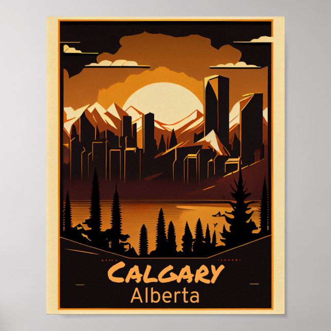 Poster Art Vintage de Calgary (Devant)