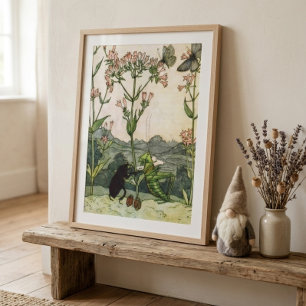 Poster Art vintage de la nurserie sur la nature d'Else We