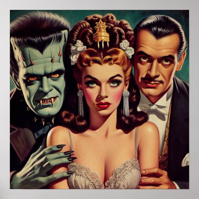 Poster Art vintage Déplaisant Horreur (Devant)