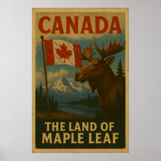 Poster Art Vintage voyage du Canada