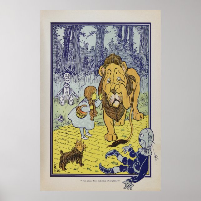 POSTER ART - WIZARD OF OZ - DOROTHY COWARDLY LION (Vorne)