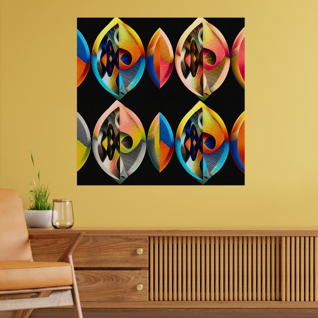 Poster Arte Moderno Abstracto "Fusión Vibrante":  (Salon 2)