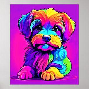 Poster Artefacts Rainbow Puppy