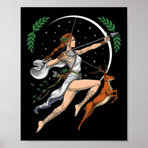 Poster Artémis Déesse Grecque De La Chasse Grèce Ancienne