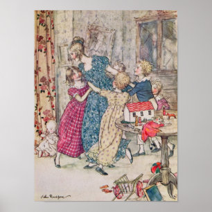 Poster Arthur Rackham   groupe rincé et bruyant d'A