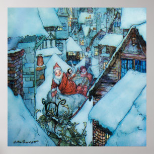 Poster Arthur Rackham illustration de la veille de Noël