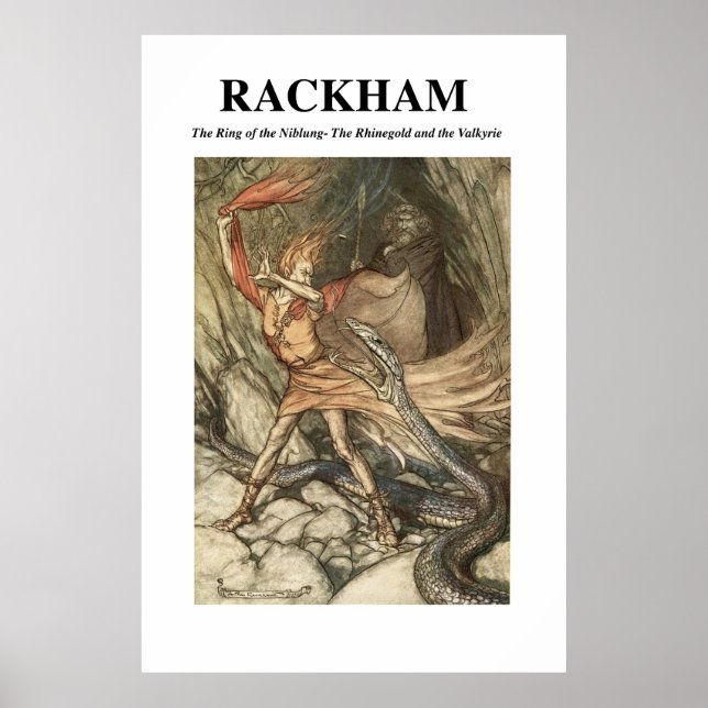 Poster Arthur Rackham - L'anneau du Niblung (Devant)