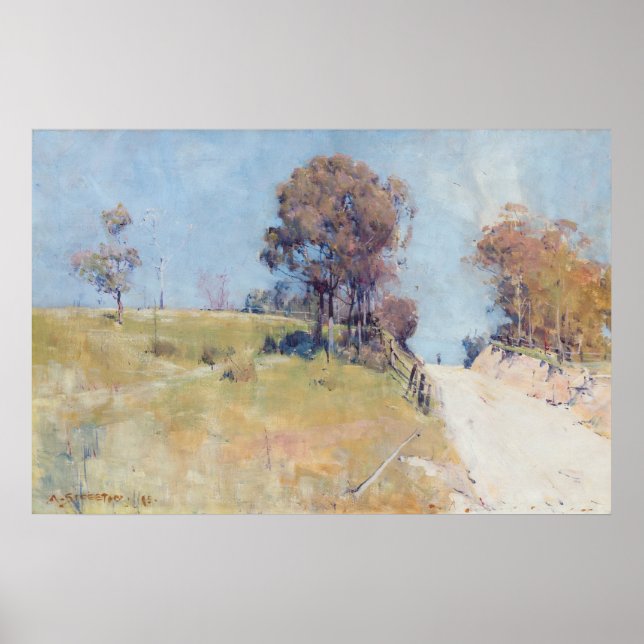 Poster Arthur Streeton - Sunlight (Coupe sur une route ch (Devant)