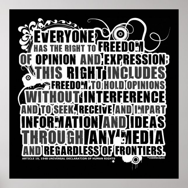 Poster Article 19 Citation (B&W) (Devant)