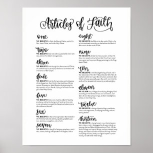 Poster Articles de foi