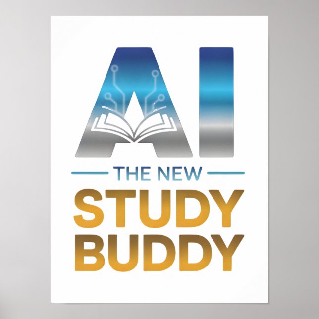 Poster Artificial Intelligence Study Buddy Design (Devant)