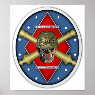 Poster Artillerie de campagne - photo des anciens élèves 