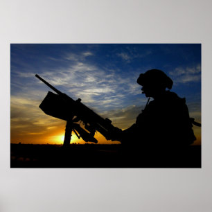 Poster Artilleur de machine