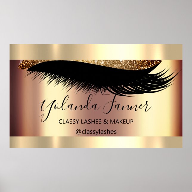 Poster Artiste de maquillage professionnel Eyelash Unique (Devant)