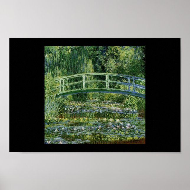 Poster Artiste de peinture de nature de pont de Monet (Devant)