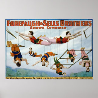 Poster Artistes Trapeze / Forepaugh & Selle Brothers