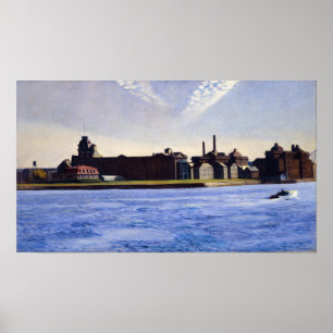 Poster artistique de la côte de la mer Edward Hopp
