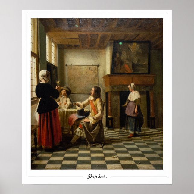 Poster artistique Pieter de Hooch Zedign #118 (Devant)