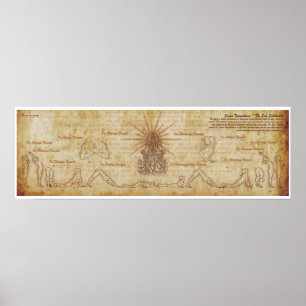 Poster Artprint d'affiche de yoga de salutation de Sun