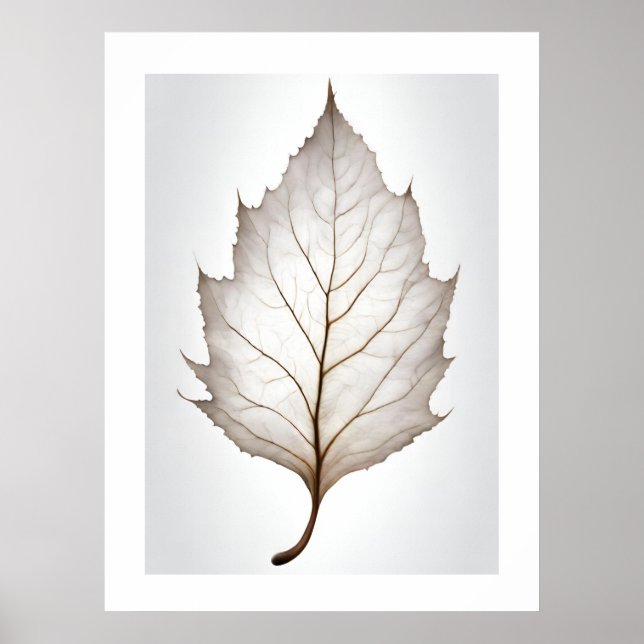 Poster Artprint de veine des créatures de feuilles élégan (Devant)