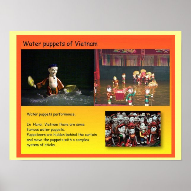 Poster Arts de la scène, marionnettes vietnamiennes en ea (Devant)