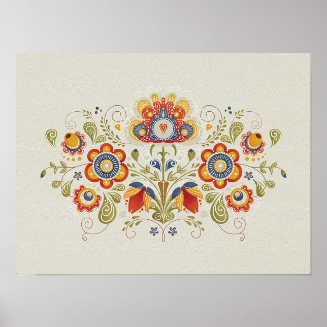 Poster Arts floraux traditionnels slaves (Devant)