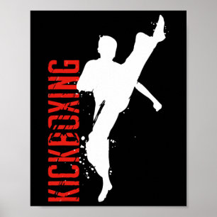 Poster Arts martiaux de kickboxing