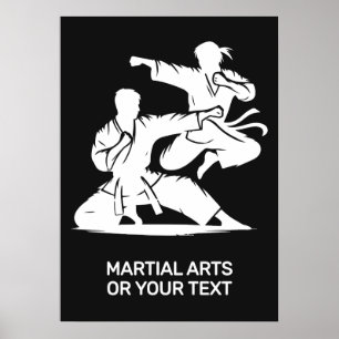 Poster Arts martiaux de texte et de couleur personnalisés