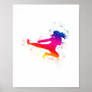 Poster Arts Martiaux Féminins, Coup De Feu, Coup De Peint