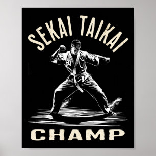 Poster Arts martiaux Karate Fan - Design artistique dynam