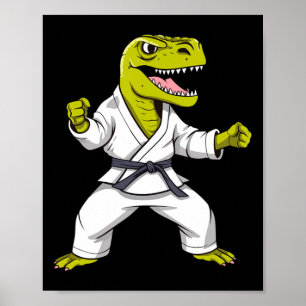 Poster Arts martiaux Karaté T-rex de Taekwondo Kickboxing