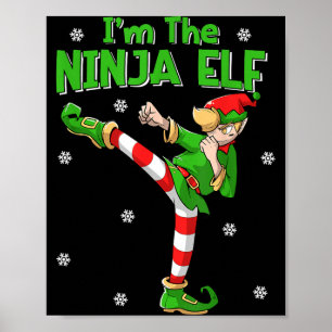 Poster Arts martiaux Ninja Elf Karaté Taekwondo MMA