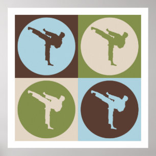 Poster Arts martiaux pop art