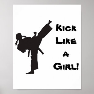 Poster Arts martiaux Tae Kwon Do Karaté comme une fille T