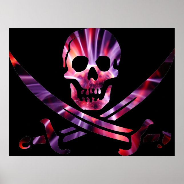 Poster Artsy Pirate Skull (Devant)