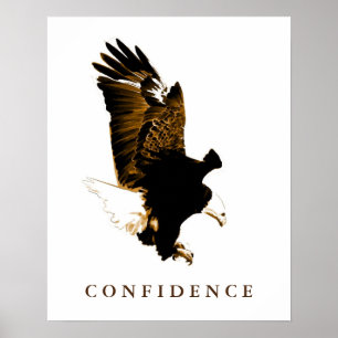 Poster Artwork de confiance motivationnelle de l'aigle ch