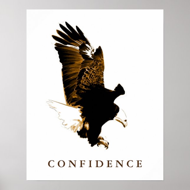 Poster Artwork de confiance motivationnelle de l'aigle ch (Devant)