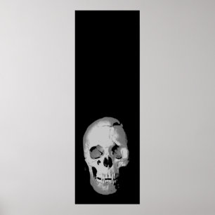 Poster Artwork d'Imaginaire noir blanc Pop Art Crâne