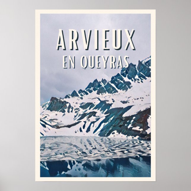 Poster Arvieux en Queyras Station de ski (Devant)