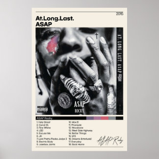 Poster ASAP Rockys À Long Dernier ASAP Vues Tracklist A