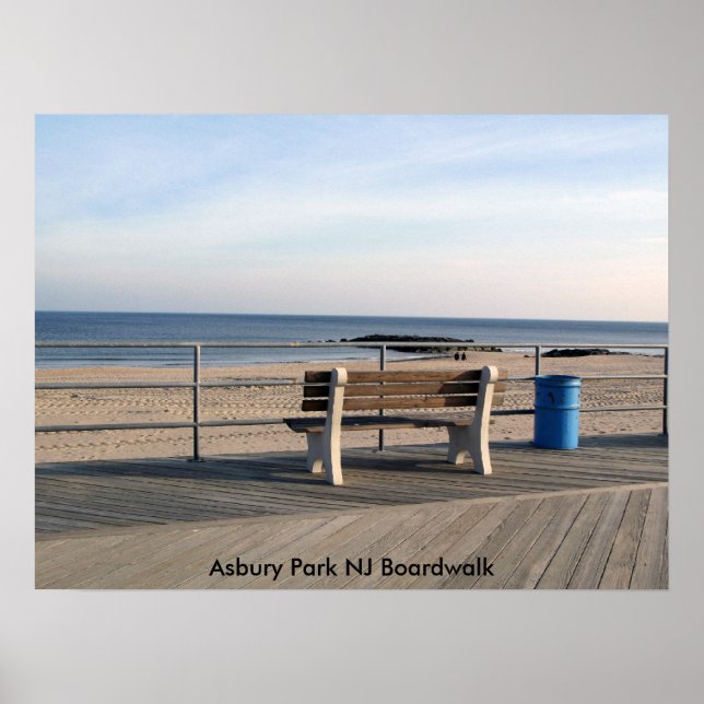Poster Asbury Park NJ Boardwalk - Banc (Devant)