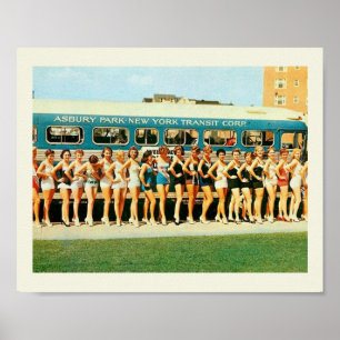 Poster Asbury Park NJ, concours de beauté Vintage