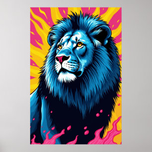 Poster Ascendant King - Pop Art Lion
