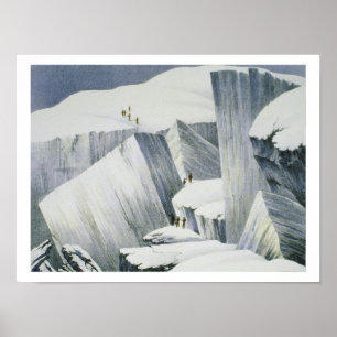 Poster Ascending Cliff, from 'A Narrative of an Ascent
