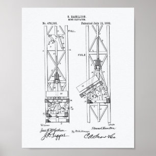 Poster Ascenseur de mine 1892 Livre blanc sur l'art des b